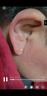 金至尊黄金耳钉女小豆豆圆珠磨砂养耳棒弯钩足金耳饰耳环生日礼物计价 大板2.35克（配珠宝礼盒）-EF58002320 实拍图