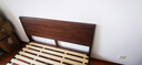 源氏木语实木床卧室双人床小户型黑胡桃木月兮大板床1.5*2.0m低铺京享家 实拍图