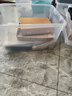 禧天龙塑料衣物收纳箱玩具整理箱车载储物箱55L 透明 3个装 带轮 实拍图