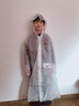 牧萌（moremerry）儿童雨衣男女童学生上学带书包位雨披 淘气熊 3XL  实拍图