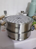 爱仕达（ASD）蒸锅304不锈钢三层家用蒸煮炖汤锅 28CM加高双层蒸笼·原木系列G1 实拍图