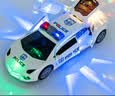 奇森电动跳舞变形旋转万向警车男孩玩具儿童小孩女孩小汽车 26cm 万向旋转变形警车YJ388-59 【炫酷声光】电池版3节5 实拍图
