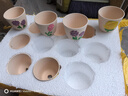 多肉花盆陶瓷透气家用室内外粗陶紫砂创意小号绿植大口径盆栽桌面 10件套随机多肉拇指盆 款式 实拍图