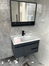 恋派浴室柜 陶瓷一体盆卫生间洗脸盆柜组合悬挂式洗漱台智能洗手盆柜 浴室柜+马桶+花洒【款式坑距备注】 实拍图