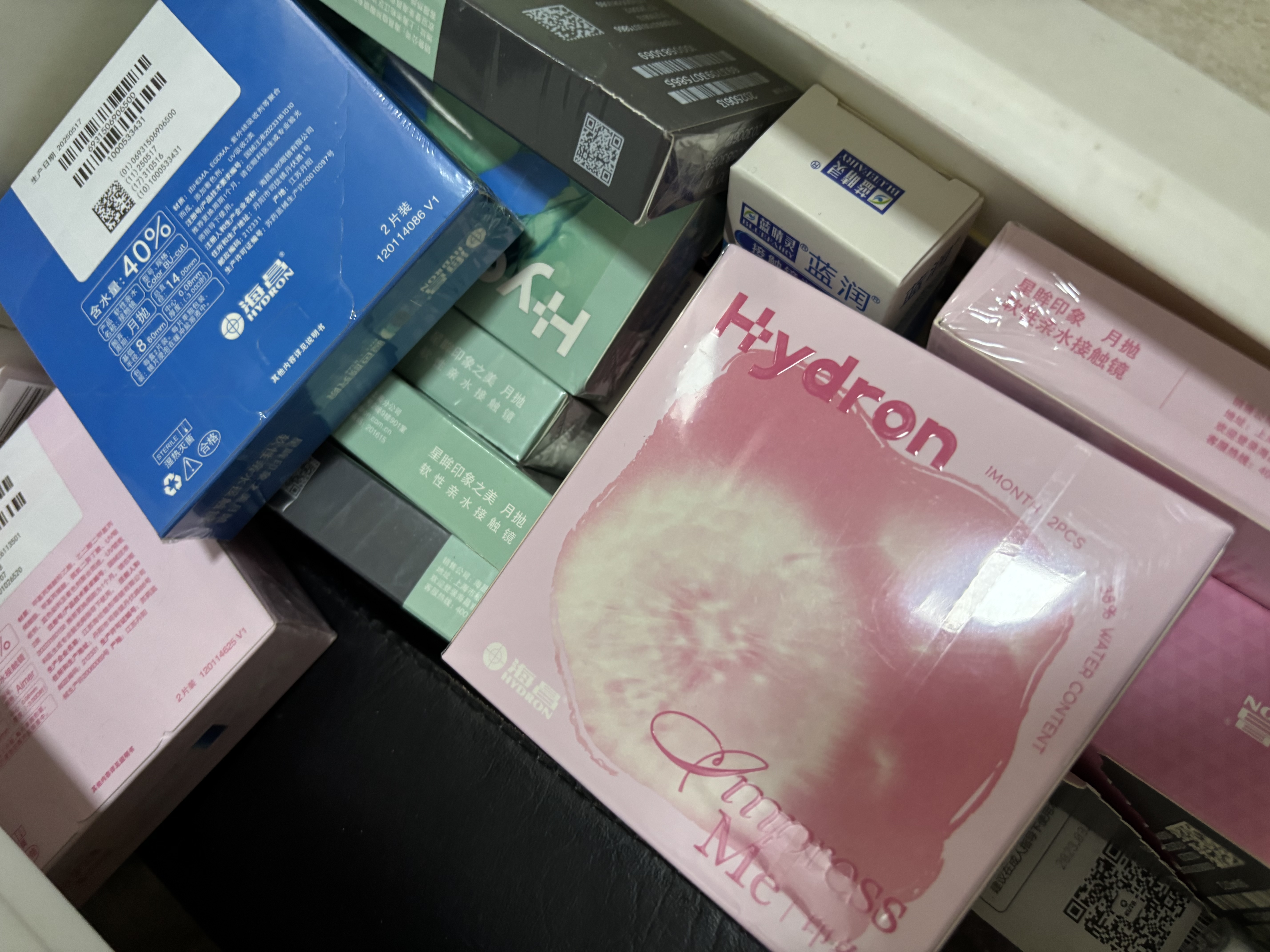 海昌美瞳月抛彩色隐形眼镜 2片装 橙花印记（香槟光影棕） 800度 实拍图