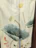 中式荷花门帘卫生间隔断帘厕所莲花免打孔半截帘子风水遮挡帘半帘 款式4 75cm*120cm 免打孔 半开式-送伸缩杆 实拍图