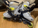 特步轮滑鞋儿童溜冰鞋女童初学套装男女生中小学滑冰鞋滑轮鞋体育课程 天蓝色升级双芭扣闪轮-单鞋 M （适合6-12岁）平时鞋码30-35 实拍图