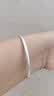 周六福古法手镯女实心S999足银素圈沙面生日礼物D108865 58mm 约18g 实拍图