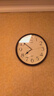 精工新品日本精工11英寸扫秒简约挂钟家用免打孔卧室静音钟表直径28cm 实拍图