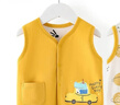 舒贝怡婴儿衣服儿童马甲两面穿背心宝宝坎肩上衣男女春秋马夹黄色80CM 实拍图
