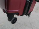 欧遥行李箱男铝框密码拉杆箱子韩版潮流大容量可登机女旅行皮箱次日达 酒红【黑框款-升级带充电口】 28英寸 -出国旅游超大容量行李箱 实拍图