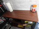 蔓斯菲尔厨房置物架落地多功能操作台微波炉厨房用具收纳架 黑胡桃色100 实拍图