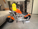暴风骑士儿童电动摩托车小哈雷单驱两轮电动车3-12岁礼物童车C12尊享版橙 实拍图
