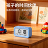 康巴丝（Compas）电子闹钟夜光智能语音报时起床神器闹铃强力叫醒儿童学生床头钟开学必备 2139 蓝色 开学季 实拍图