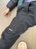 探路者（TOREAD）男女童裤子 秋冬季款童装儿童运动休闲软壳裤QAMMBN95686 暗夜黑 140 实拍图