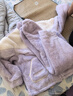芬腾睡衣女新款锁温长毛绒宽松保暖立领拉链情侣家居服套装 实拍图