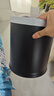 本迪不锈钢压圈垃圾桶10L大号黑色酒店带内桶双层烤漆阻燃金属垃圾桶 实拍图