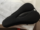 洛克兄弟 自行车坐垫套硅胶加厚加宽座垫山地车座套骑行装备配件 黑色大号(28*17 大多数合适) 实拍图