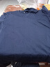 重磅纯棉短袖t恤男高档纯色印花休闲基础款内搭半袖打底衫 深蓝 3XL  170-185斤 实拍图