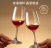 红酒杯高脚杯家用玻璃大小号香槟葡萄酒杯子鸡尾酒杯白兰地杯 透明350ml魅影红酒杯2只装 实拍图