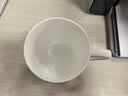 景德镇骨瓷杯办公会议骨瓷带盖手柄茶杯青花c水杯logo定制礼品 青梅(带盖) 500ml 实拍图