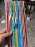 佳茉一次性吸管 彩色艺术可弯曲塑料吸管孕妇儿童吸管50支 实拍图
