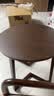 OUOETY酒店民宿北欧实木洽谈单人沙发椅小户型布艺休闲客厅阳台卧室椅子 卡其色棉麻胡桃（单人*2+V脚圆几） 实拍图