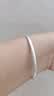 周六福古法手镯女实心S999足银素圈沙面生日礼物D108865 58mm 约18g 实拍图