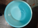 新款圆形家用洗脸盆加厚卫生间厨房洗衣洗菜洗脚宿舍泡脚盆 湖水蓝 加大号【直径39.5CM】 实拍图