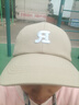 【热巴同款】加大棒球帽帽子男女大头围显脸小春夏字母百搭棒球帽 刺绣款-卡其 实拍图