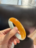 翡翠手镯黄翡翠手镯正圈玉手镯冰种正品老坑翡翠鸡油黄冰糯种送礼 55号 实拍图