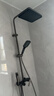 四季沐歌枪灰多功能玻璃面板淋浴花洒套装浴室卫生间增压手持喷头顶喷全套 【陨石灰】四功能增压花洒 店长推荐A款 实拍图