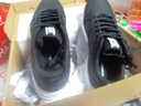 361°运动鞋男鞋春夏季新品透气网面跑鞋黑色通勤轻质慢跑步鞋 曜石黑/361度白【皮革面防泼水】 42 实拍图
