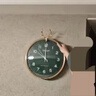 康巴丝（Compas）挂钟客厅 欧式摆钟创意时钟 卧室石英钟表挂墙 C3245 绿色 36cm 实拍图