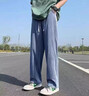 真维斯（Jeanswest）天丝超薄抗皱休闲裤男夏季新款宽松直筒男裤百搭阔腿长裤子男士 蓝色 XL 实拍图