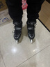小状元 溜冰鞋成人轮滑鞋儿童可调码男女加厚合金支架旱冰鞋黑L码 实拍图
