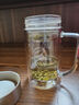 富光双层玻璃杯 高硼硅玻璃泡茶杯子 茶水分离杯 带茶隔商务水杯男士 实拍图