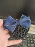 南方姑娘 职员工头花职业盘发网兜发夹发套物业护士蝴蝶结酒店银行发饰 蓝色两结粗网 实拍图