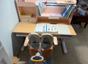 爱果乐（IGROW）学习桌儿童书桌电脑桌书架书柜一体写字桌实木书桌椅儿童学习桌椅 1m几何猫J2Pro+童星椅9Pro 双光源全光谱集成护眼 实拍图