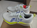 李宁（LI-NING）赤兔8跑步鞋男鞋新款轻量高回弹中考体育竞速运动鞋 浅石灰-18 43 (270mm) 实拍图