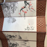 中式简易折叠可移动屏风遮挡板帘客厅隔断墙卧室现代简约办公室 单面图案送底座（加厚加粗） 1.7米高4扇一组2米宽 实拍图