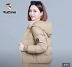 JEEP SPIRIT 羽绒棉服女短款2024新款棉衣显瘦秋冬外套大码保暖韩版小棉袄女 黑色 XL （建议体重105-120斤） 实拍图