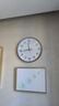 康巴丝（Compas）挂钟客厅钟表 简约石英钟表挂墙时钟 3294A 桤木白 实拍图