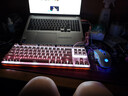 惠普（HP）GK200机械键盘有线办公游戏键盘 20种背光灯效 87键电竞键盘鼠标套装电脑外设键鼠 侧刻渐变粉【键鼠套装-青轴】 实拍图