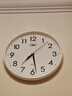 康巴丝（Compas）挂钟客厅 静音钟表客厅石英钟表挂墙时钟 C2866 白色 30.5cm直径 实拍图