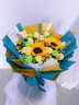 艾斯维娜鲜花速递向日葵混搭花束生日礼物全国同城配送 向日葵香槟韩式花束 实拍图