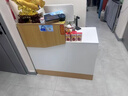 收银台吧台店铺小型柜台现代服装店便利店网红潮店小吧台接待台 【右转角】金丝橡木+白色柜体 100x45x100厘米 实拍图