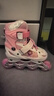 EVERVON轮滑鞋儿童溜冰鞋男女童旱冰鞋KJ-337粉色附护具头盔S号适31-34码 实拍图