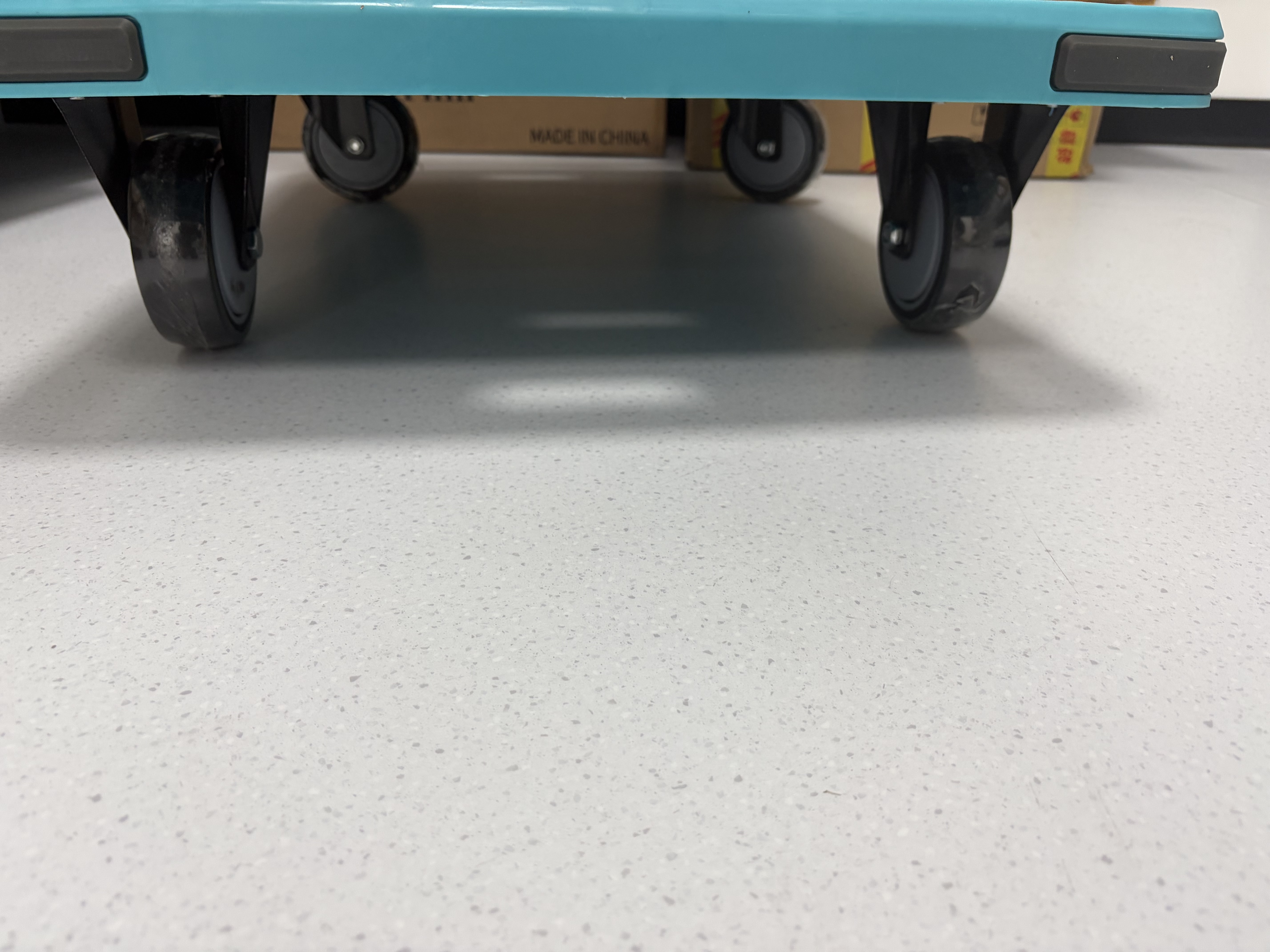 好嘉居 折叠平板手推车【四角防撞】载重1000斤90*60cm5寸轻音轮-蒂芙尼色 手推拉货搬运小拖车装修工厂 实拍图
