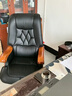 满誉老板椅子商务大班椅家用真皮办公电脑座椅靠背可躺升降总裁旋转椅 10轮棕色-头层牛皮+搁脚+按摩 尼龙脚 实拍图
